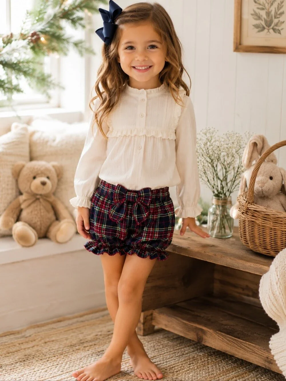 TBBC The Beaufort Bonnet Company Natalie Knickers Plaid Bloomers 4T NWT